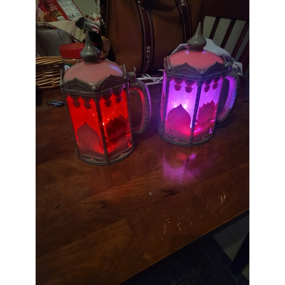 Disney Rivers of Light Lotus Blossom LED Stein Mugs OS Gray Light Up Lot of 2